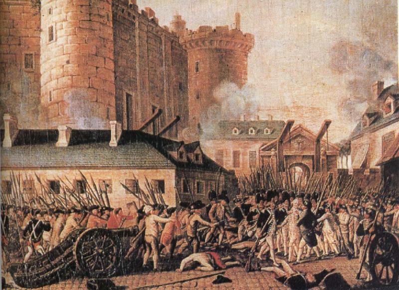 unknow artist bastiljens fall den 14 juli 1789 samtida malning France oil painting art